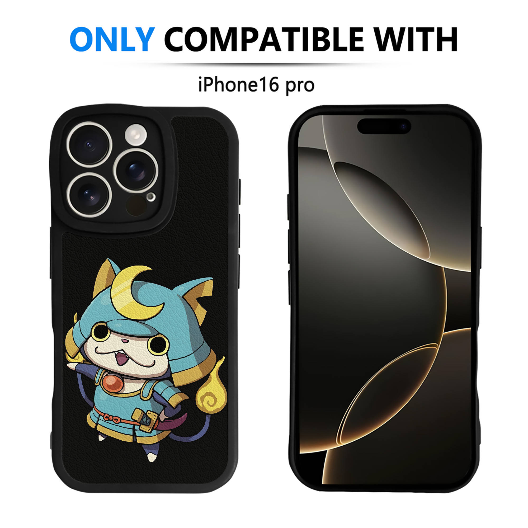 （画像用） 妖怪ウォッチ Yo-kai Watch 【iPhone 16シリーズ対応】シリコンスマホケース（レザー調） 材質：シリコン